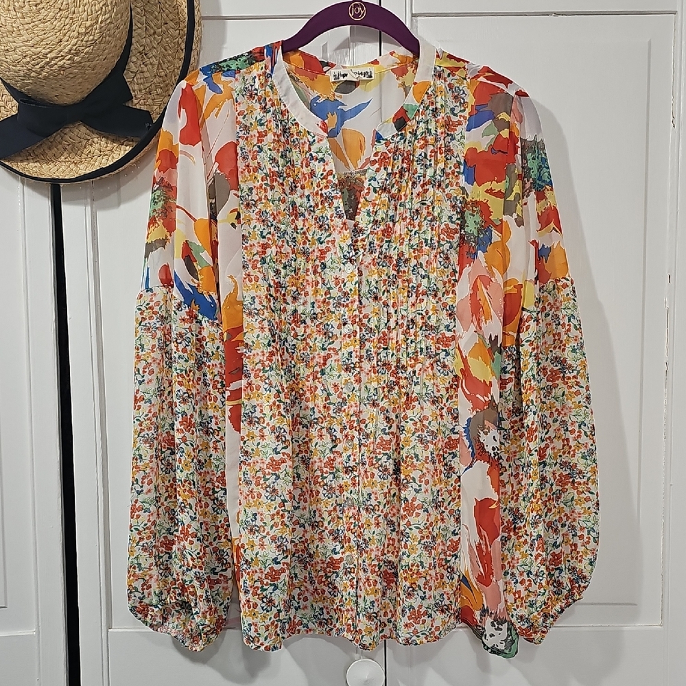 Colorful Floral Women's Blouse